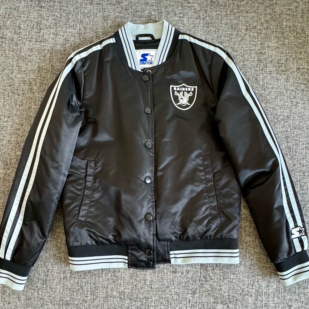 STARTER Black and Gray Quilted Jacket